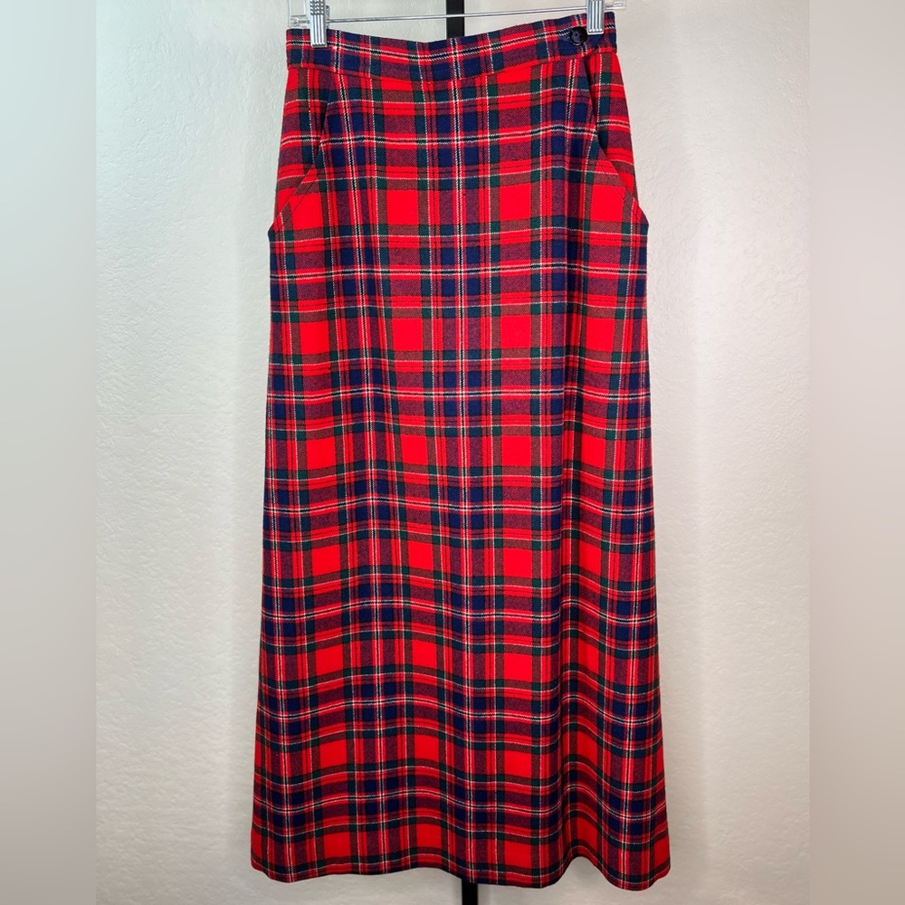 Vintage Pendleton Royal Stewart Tartan Wool Plaid Skirt AS IS CONDITION Size 14